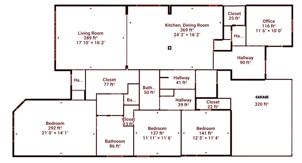 Living area at 1404 Rimstone Dr - 4 bed 2 bath home