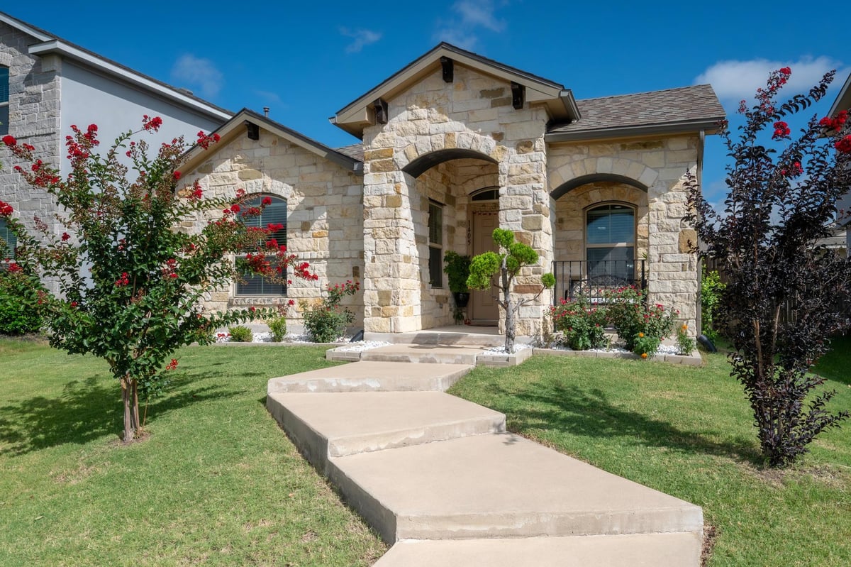1405 Bess CV - front exterior - Luxury home in Connellys Crossing, Leander, TX