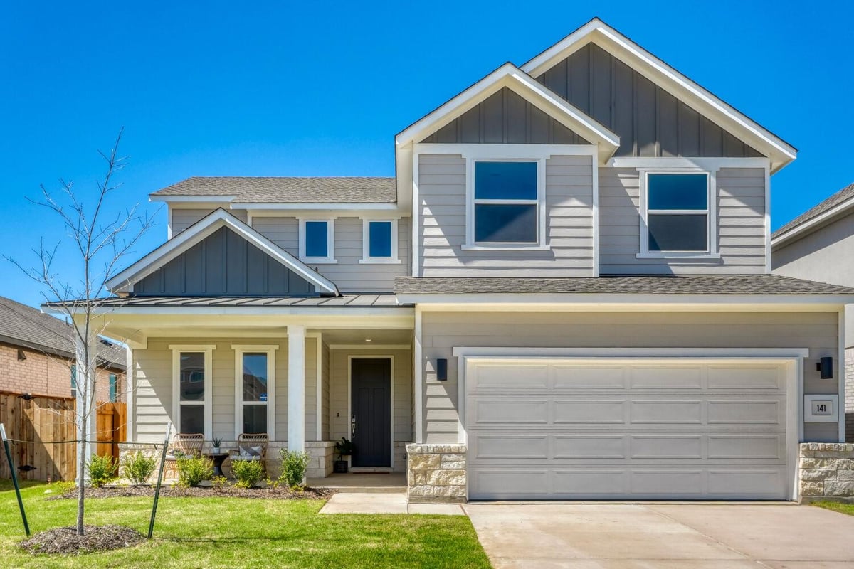 View 141 Sincere Dr in Anthem 141 Sincere Dr - front exterior - Luxury home in Anthem, Kyle, TX