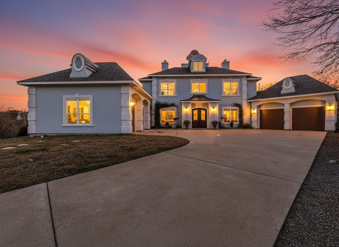 View 1415 Roaring Frk in Grand Mesa At Crystal Falls 1415 Roaring Frk - front exterior - Luxury home in Grand Mesa At Crystal Falls, Leander, TX
