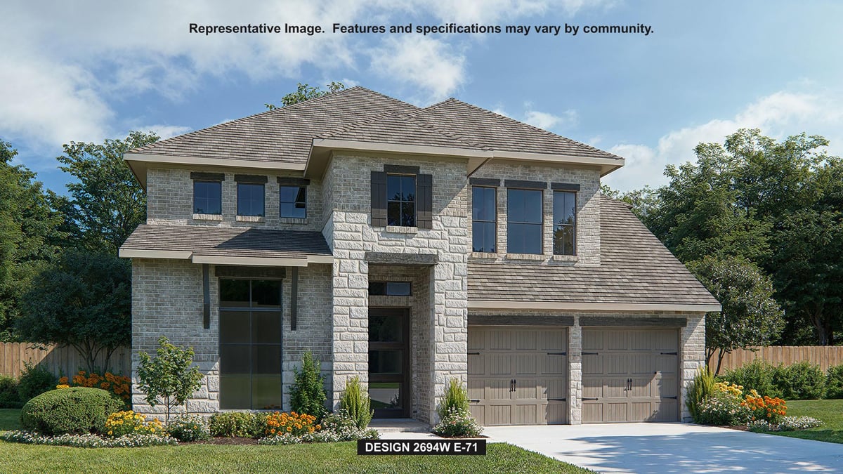 View 1416 Pansy Trl in PARKSIDE ON THE RIVER 1416 Pansy Trl - front exterior - Luxury home in PARKSIDE ON THE RIVER, Georgetown, TX