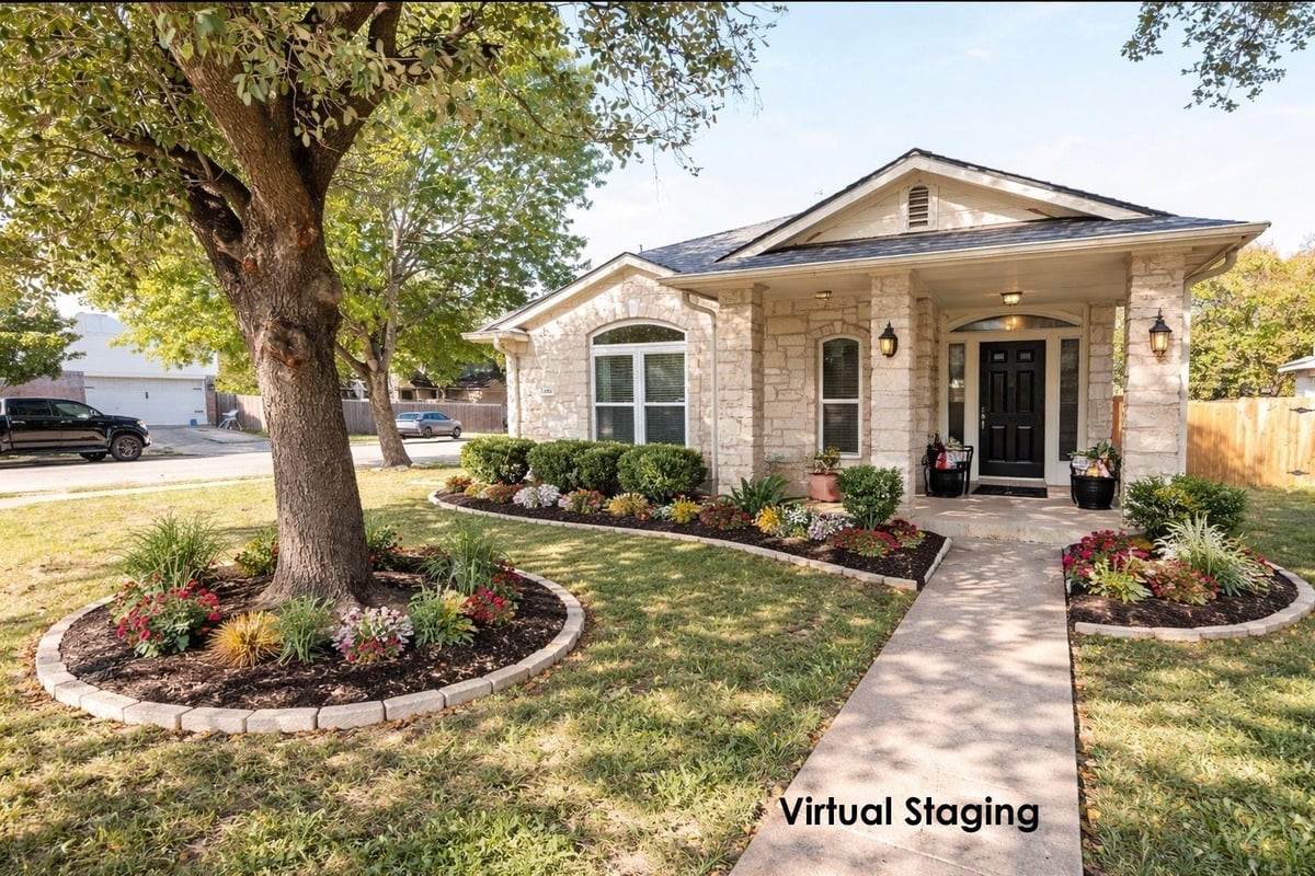 View 1416 Roxannes Run in Sarahs Creek Sec 06 1416 Roxannes Run - front exterior - Luxury home in Sarahs Creek Sec 06, Pflugerville, TX
