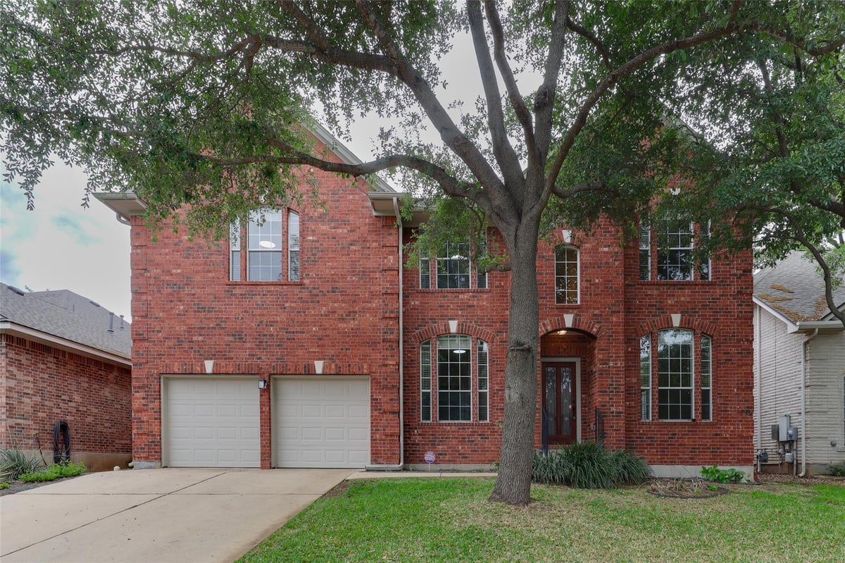 View 1419 Hargis Creek Trl in Oak Brook Sec 2B 1419 Hargis Creek Trl - front exterior - Luxury home in Oak Brook Sec 2B, Austin, TX