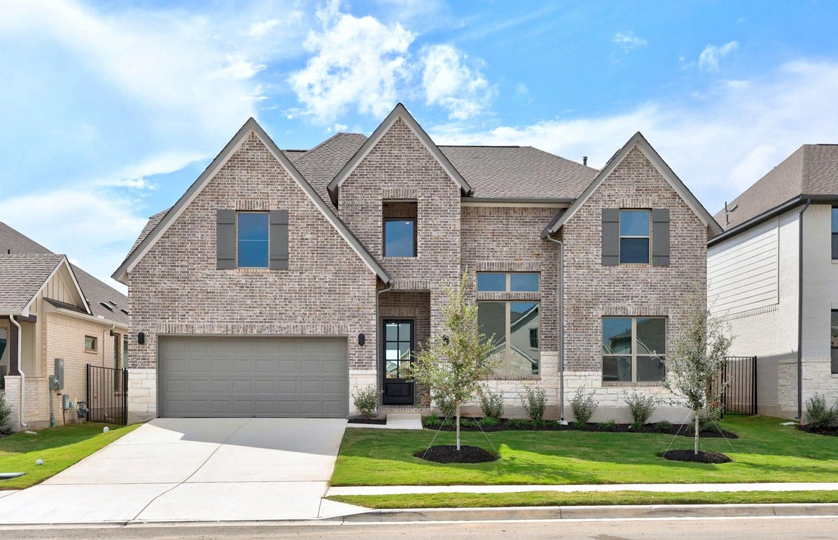 View 145 Montecilo Dr in Santa Rita Ranch 145 Montecilo Dr - front exterior - Luxury home in Santa Rita Ranch, Liberty Hill, TX
