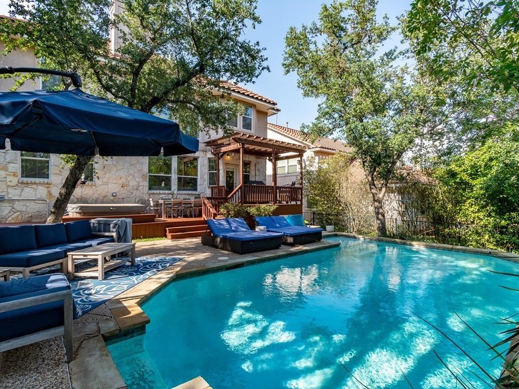 View 14501 American Kestrel Dr in Spillman Ranch Ph 01 Sec 01 14501 American Kestrel Dr - front exterior - Luxury home in Spillman Ranch Ph 01 Sec 01, Austin, TX