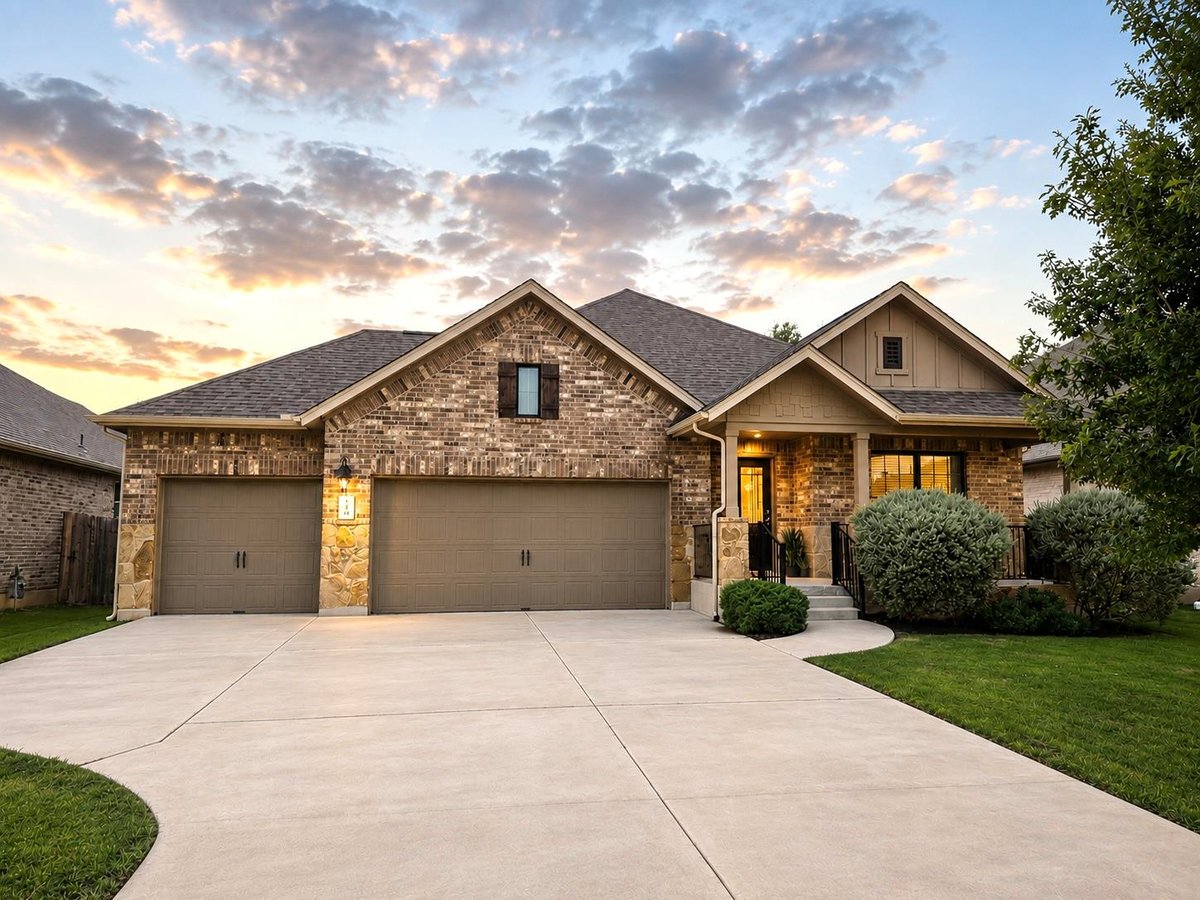 View 146 Red Granite DR in Arrowhead Ranch 146 Red Granite DR - front exterior - Luxury home in Arrowhead Ranch, Dripping Springs, TX