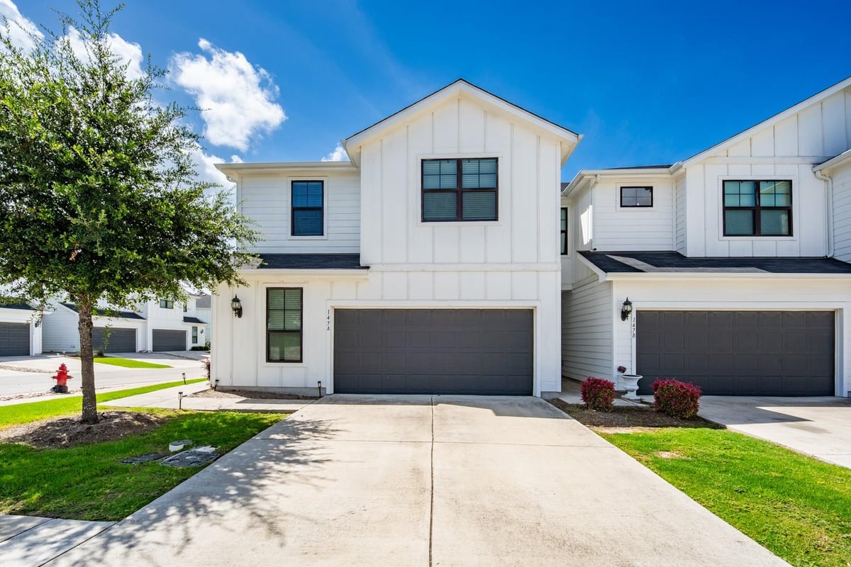 View 147 Waterside RD Unit #A in Harvest Meadows Condo 147 Waterside RD Unit #A - front exterior - Luxury home in Harvest Meadows Condo, Buda, TX