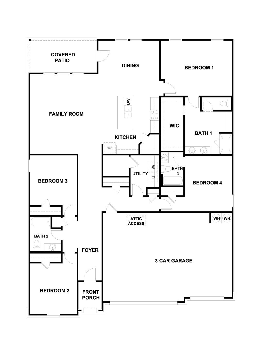 Living area at 14820 Flying Aster Ln - 4 bed 3 bath home