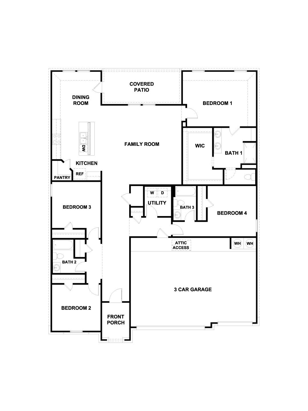 Living area at 14824 Flying Aster Ln - 4 bed 3 bath home