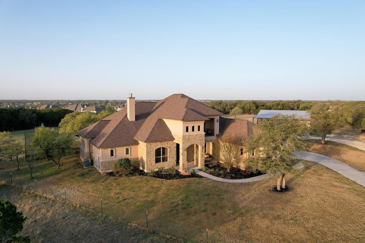 View 149 Sunrise CIR in Sunrise Acres 149 Sunrise CIR - front exterior - Luxury home in Sunrise Acres, Liberty Hill, TX