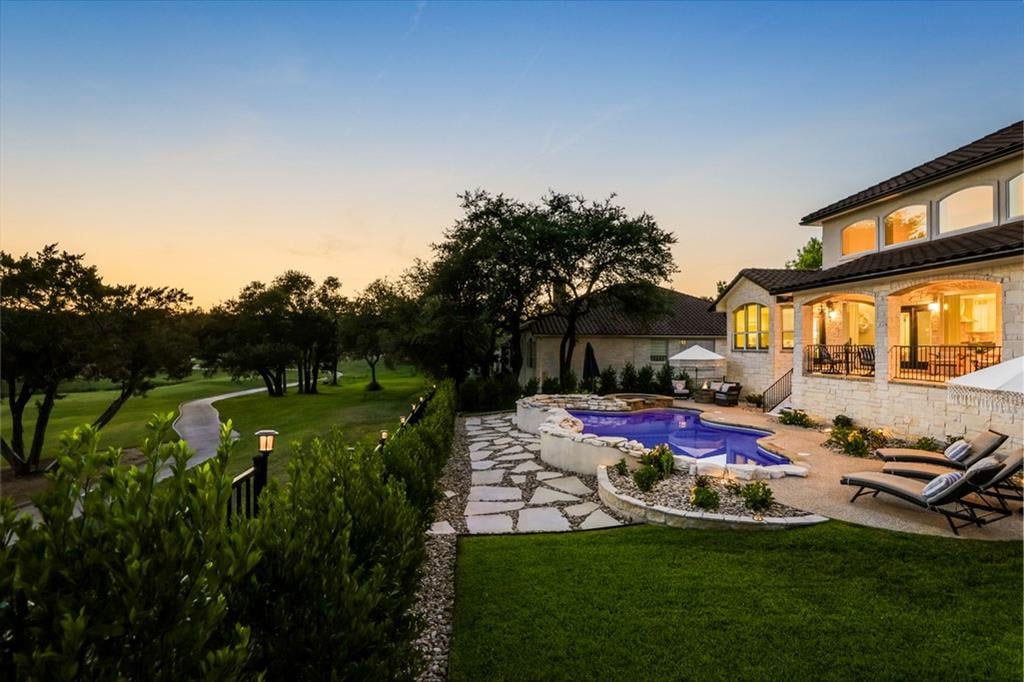 View 14901 Spillman Ranch LOOP in Spillman Ranch Ph 01 Sec 04 14901 Spillman Ranch LOOP - front exterior - Luxury home in Spillman Ranch Ph 01 Sec 04, Austin, TX