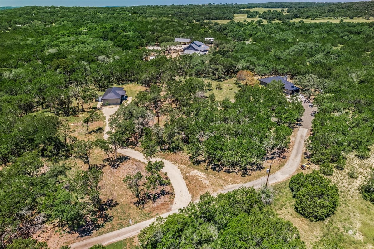 View 150-151 Star Thistle Trl in Wayside Estates 150-151 Star Thistle Trl - front exterior - Luxury home in Wayside Estates, Wimberley, TX
