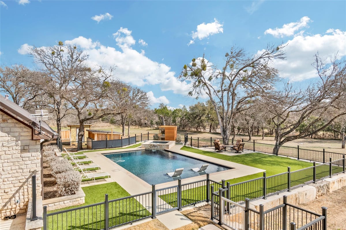 View 150 Shady Ln in Timber Ridge 150 Shady Ln - front exterior - Luxury home in Timber Ridge, Marble Falls, TX