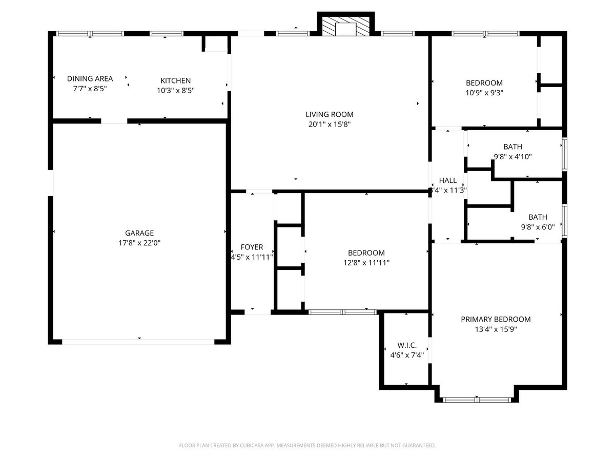 Living area at 1500 Austin Ave - 3 bed 2 bath home