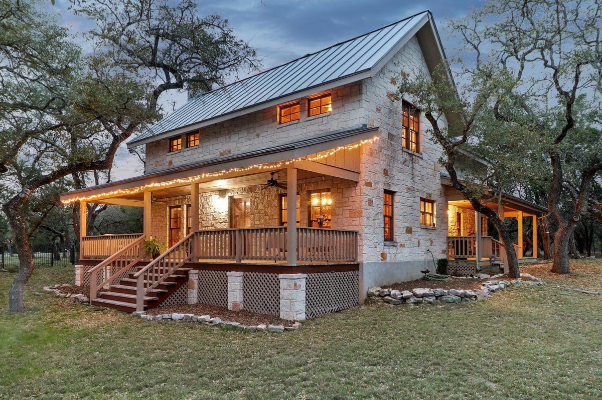 View 1500 Rebecca Creek Rd in Forwood 1500 Rebecca Creek Rd - front exterior - Luxury home in Forwood, Canyon Lake, TX