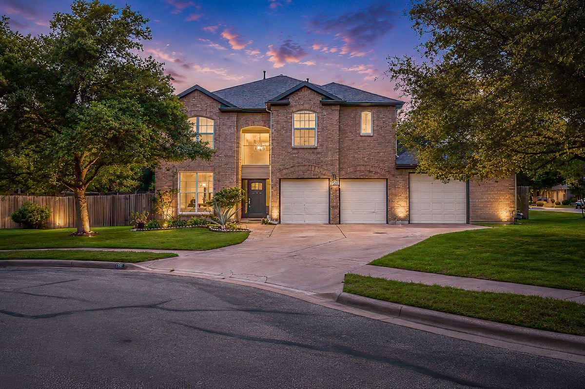 View 1501 Autumn Fire Cv in Ranch At Cypress Creek Sec 03 1501 Autumn Fire Cv - front exterior - Luxury home in Ranch At Cypress Creek Sec 03, Cedar Park, TX