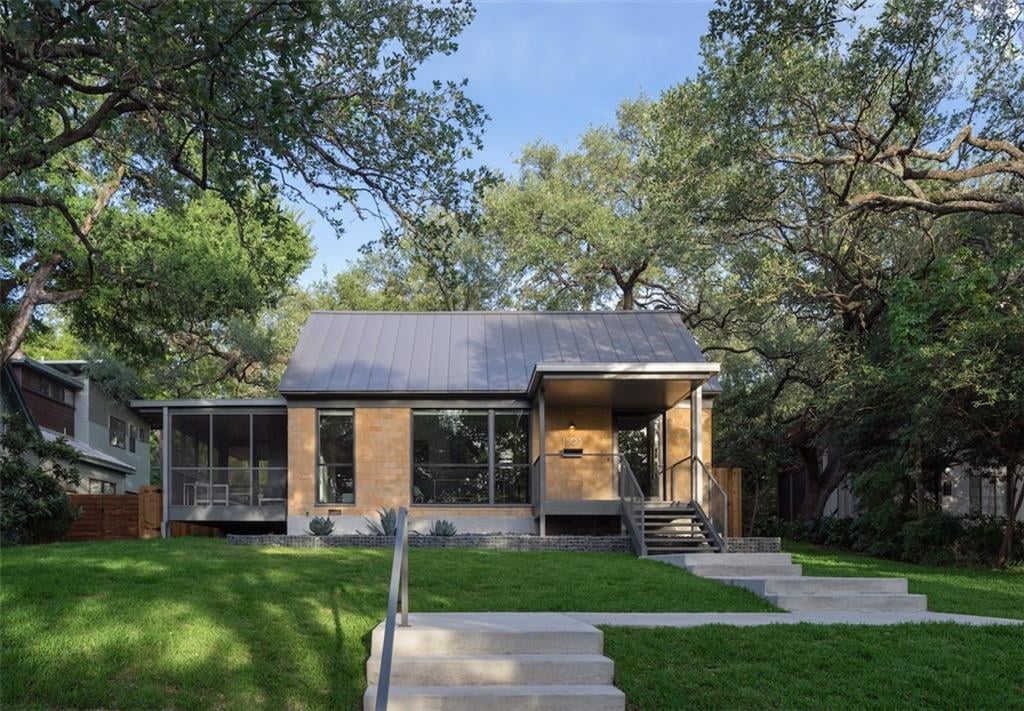 View 1503 Alameda DR in Travis Heights 1503 Alameda DR - front exterior - Luxury home in Travis Heights, Austin, TX