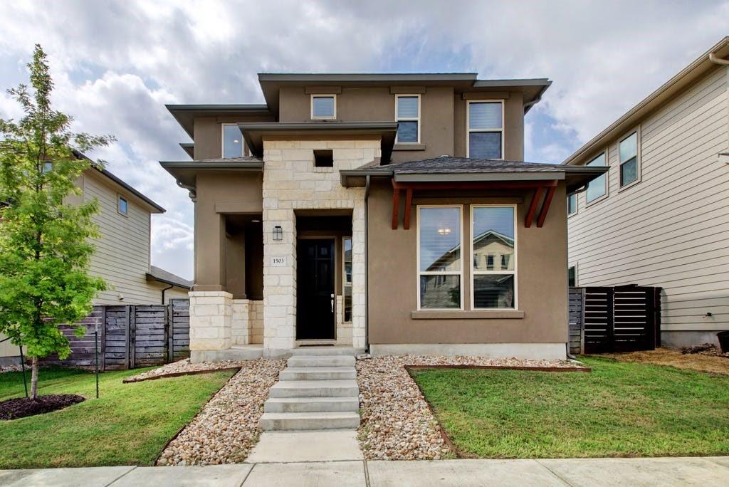 View 1503 Arcilla St in Park Place At Riverside Amd 1503 Arcilla St - front exterior - Luxury home in Park Place At Riverside Amd, Austin, TX