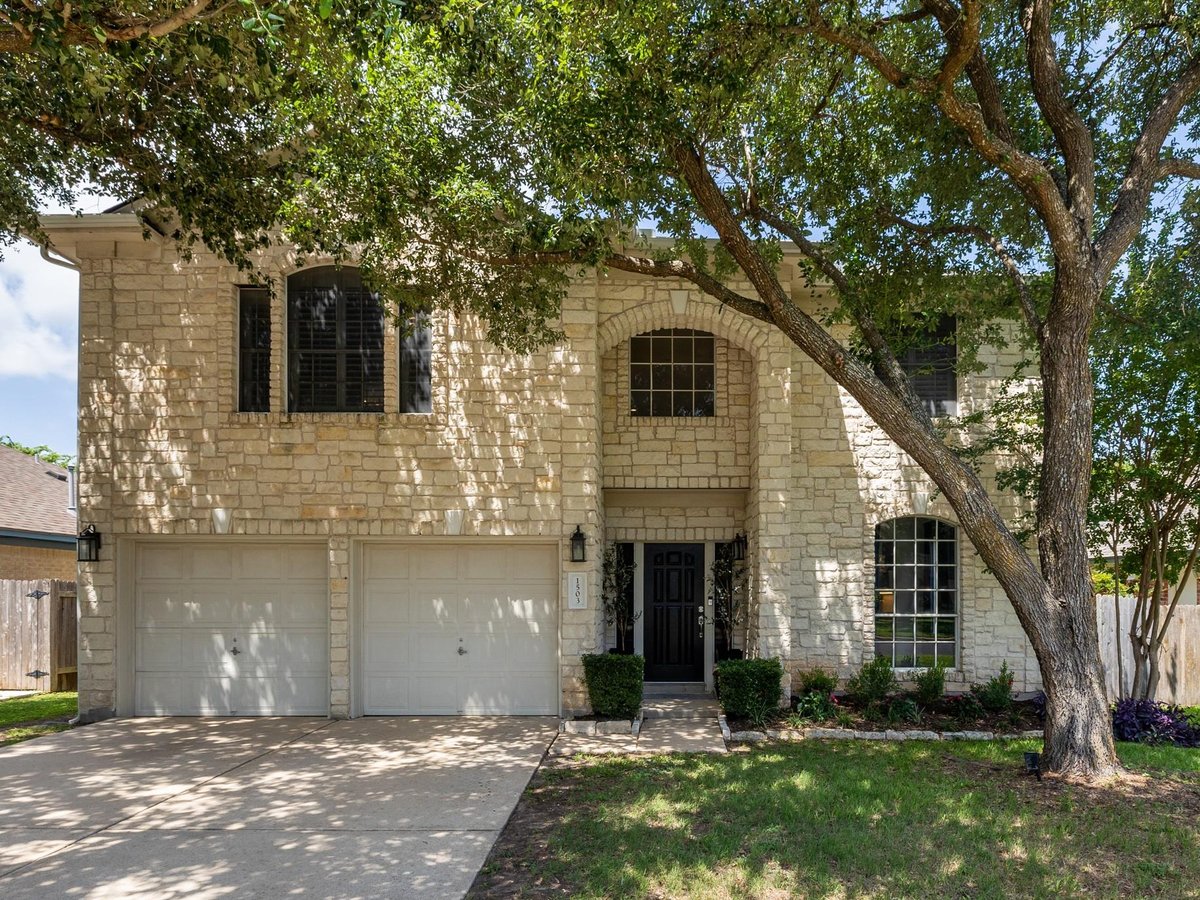 View 1503 Brighton Bend LN in Hunters Glenn Sec 02 1503 Brighton Bend LN - front exterior - Luxury home in Hunters Glenn Sec 02, Cedar Park, TX