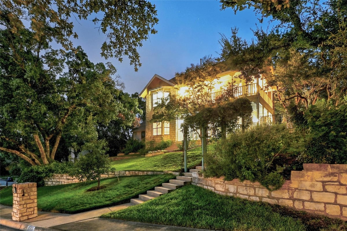 View 1503 Canoe Brook DR in HILLS OF LOST CREEK SEC 2 TH 1503 Canoe Brook DR - front exterior - Luxury home in HILLS OF LOST CREEK SEC 2 TH, Austin, TX
