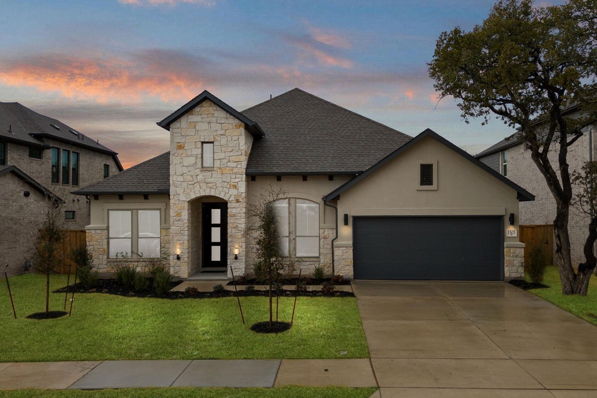 View 1505 Amanda Paige Dr in Parkside on the River 1505 Amanda Paige Dr - front exterior - Luxury home in Parkside on the River, Georgetown, TX