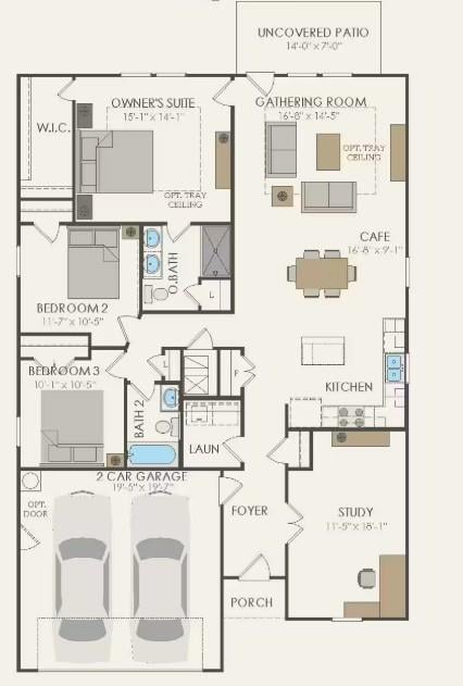 Living area at 1507 Sky Vista Dr - 3 bed 2 bath home