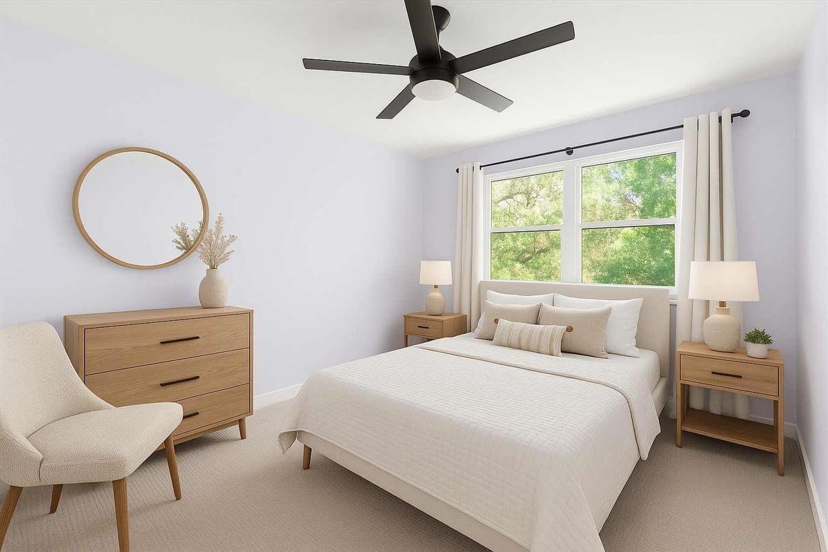 Primary bedroom at 1511 Camp Craft Rd Unit #D - 2 bed 1 bath home