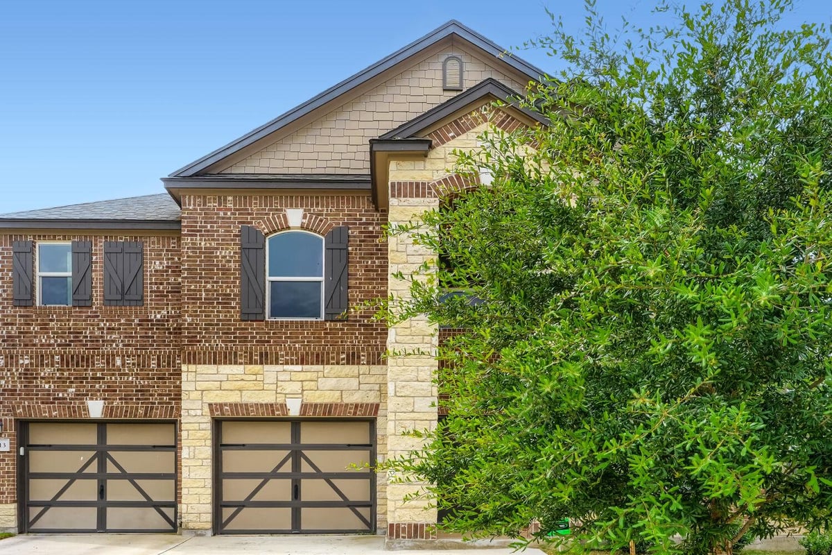View 1513 Foxglove DR in Meadows At Clear Fork 1513 Foxglove DR - front exterior - Luxury home in Meadows At Clear Fork, Lockhart, TX
