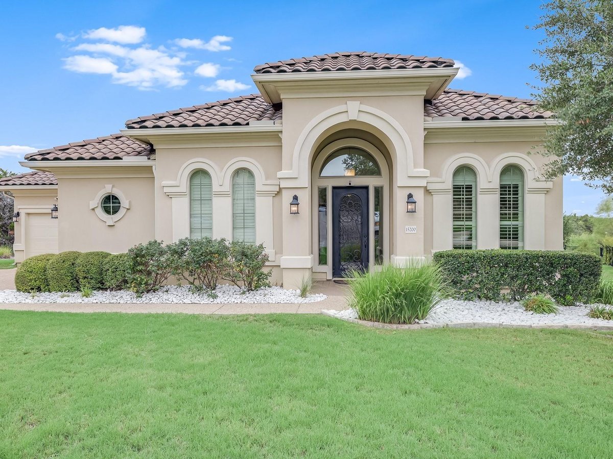 View 15200 Cascade BLF in Falconhead West Ph 1 Sec 2 & 15200 Cascade BLF - front exterior - Luxury home in Falconhead West Ph 1 Sec 2 &, Austin, TX