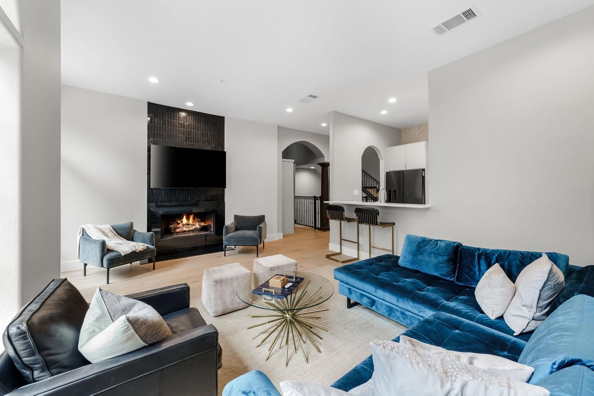 Primary bedroom at 1529 Barton Springs Rd Unit #13 - 3 bed 3 bath home
