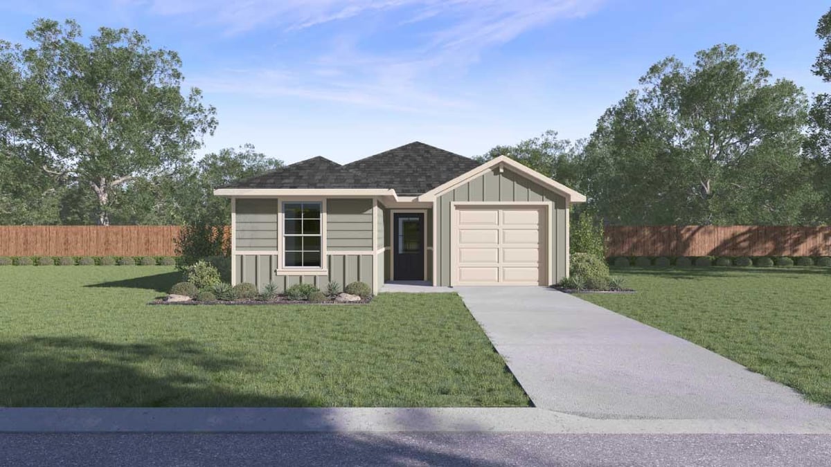154 ORANGE FLAME Blvd - front exterior - Luxury home in MARIGOLD, Kyle, TX
