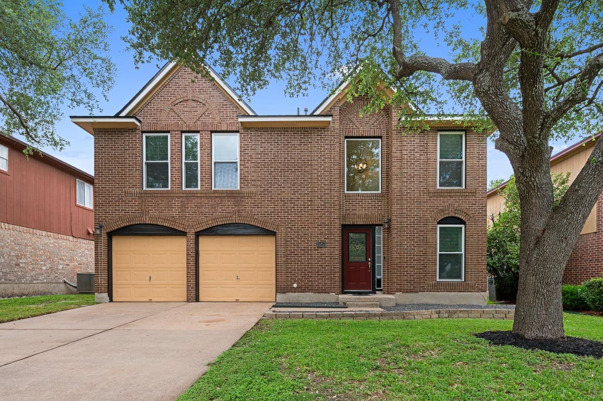 View 15414 Ecorio DR in Willow Run Sec 01 15414 Ecorio DR - front exterior - Luxury home in Willow Run Sec 01, Austin, TX