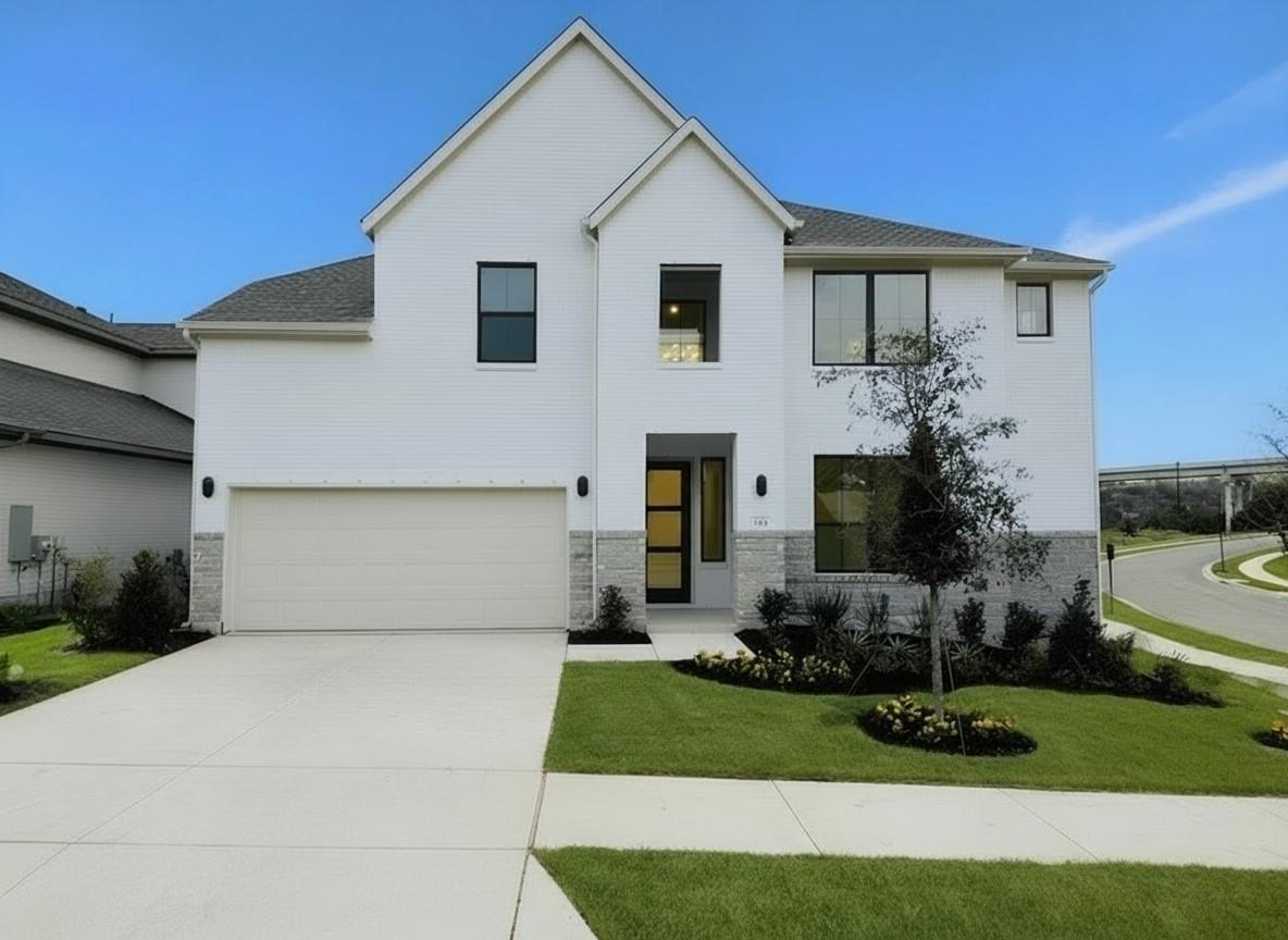 View 1545 Rodeo Ridge Dr in Wolf Ranch 1545 Rodeo Ridge Dr - front exterior - Luxury home in Wolf Ranch, Georgetown, TX