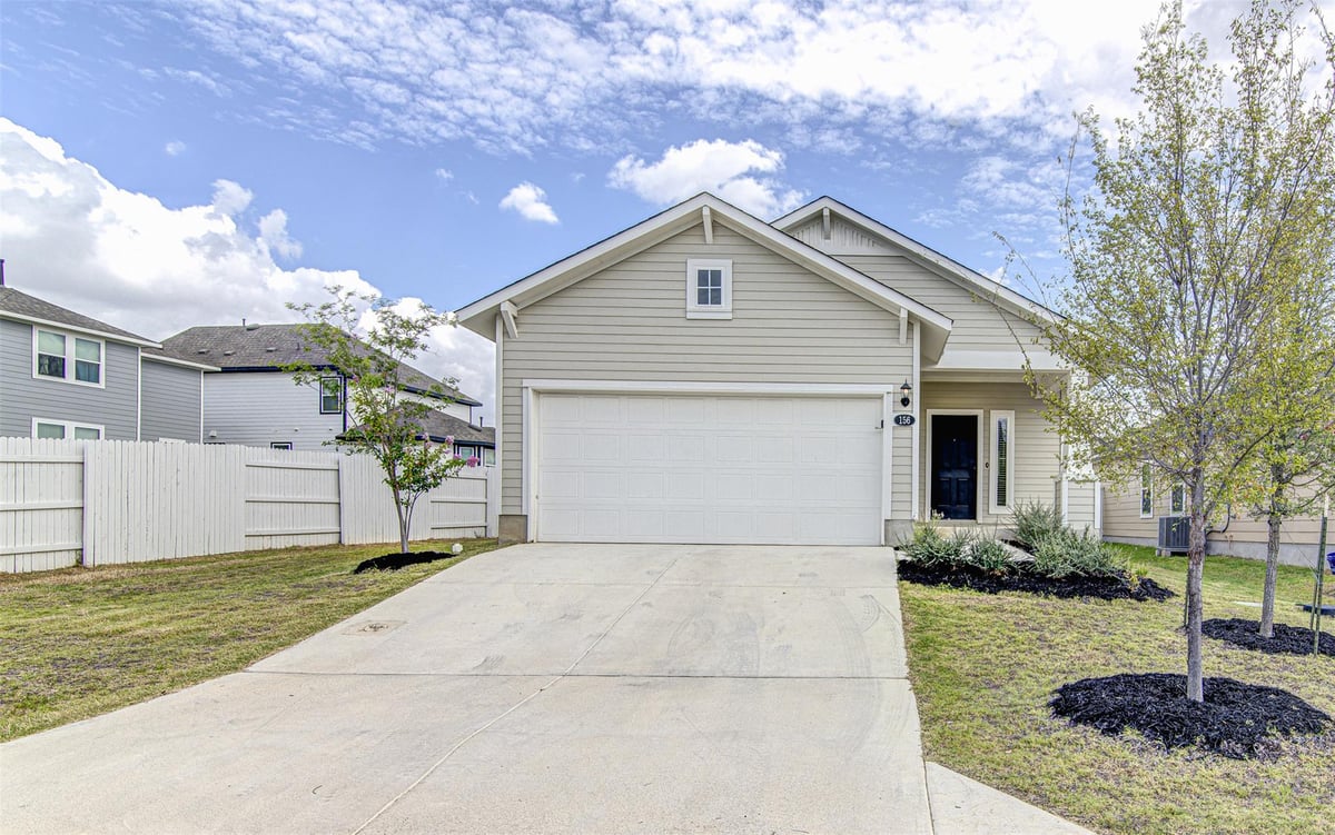 View 156 Tillage RD in Harvest Ridge 156 Tillage RD - front exterior - Luxury home in Harvest Ridge, Elgin, TX