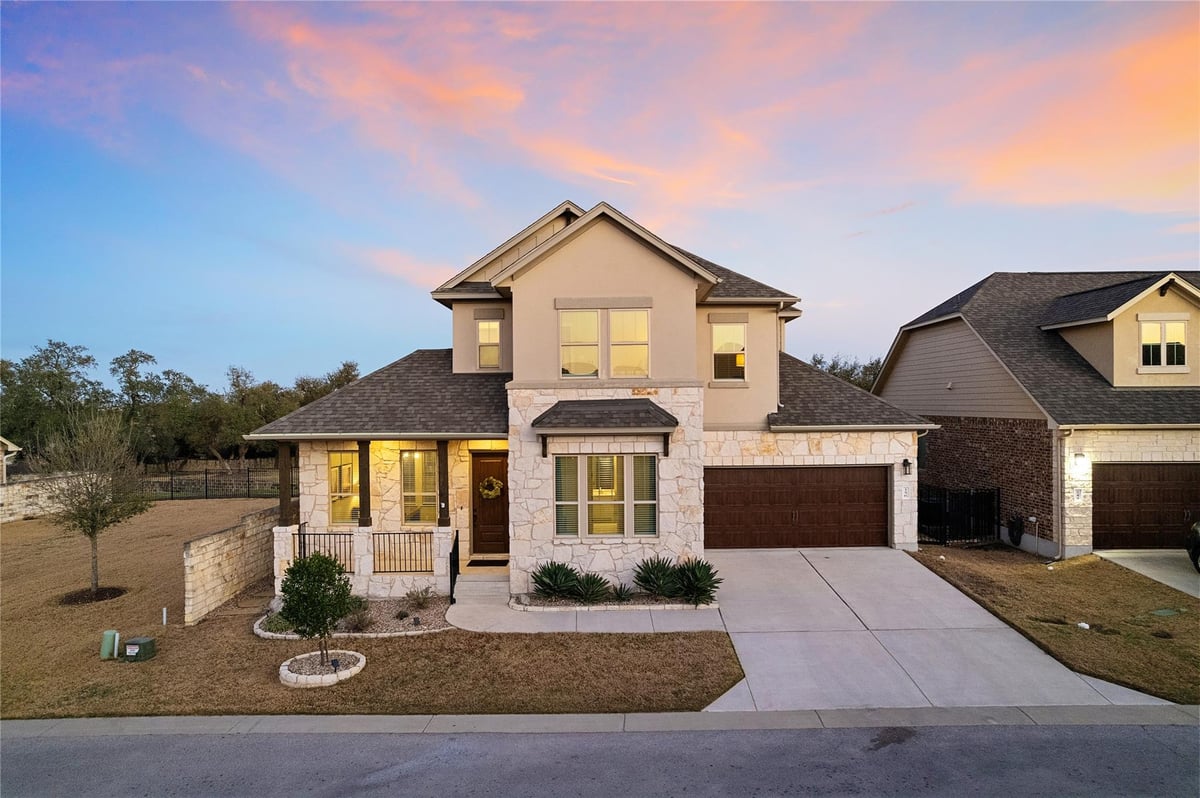 View 156 Village Oak DR in The Cottages At Belterra Village 156 Village Oak DR - front exterior - Luxury home in The Cottages At Belterra Village, Austin, TX
