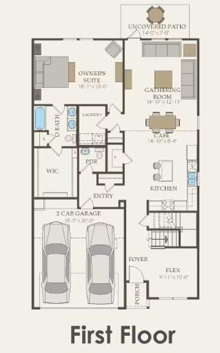 Living area at 1565 Sky Vista Dr - 4 bed 2 bath home