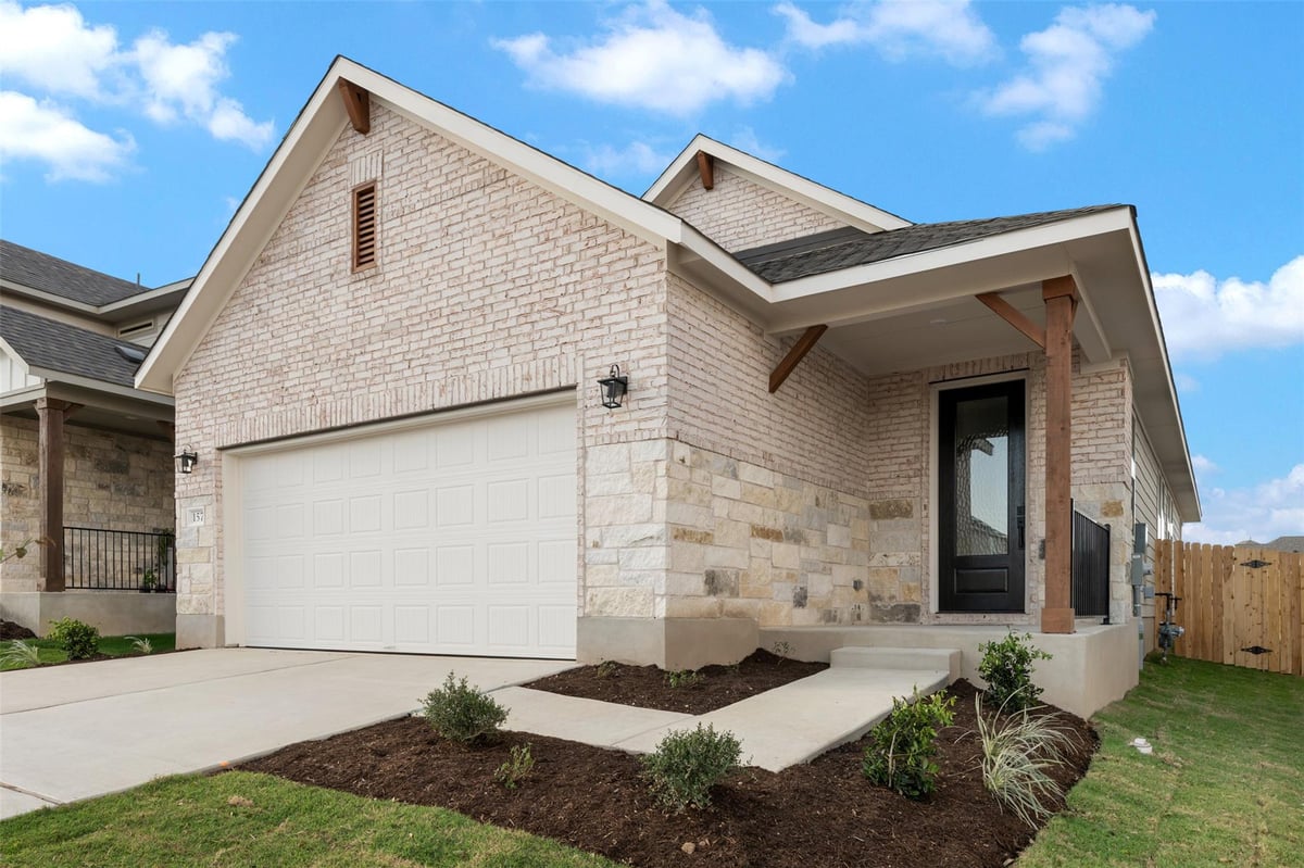 View 157 Clover BND in Lariat 157 Clover BND - front exterior - Luxury home in Lariat, Liberty Hill, TX