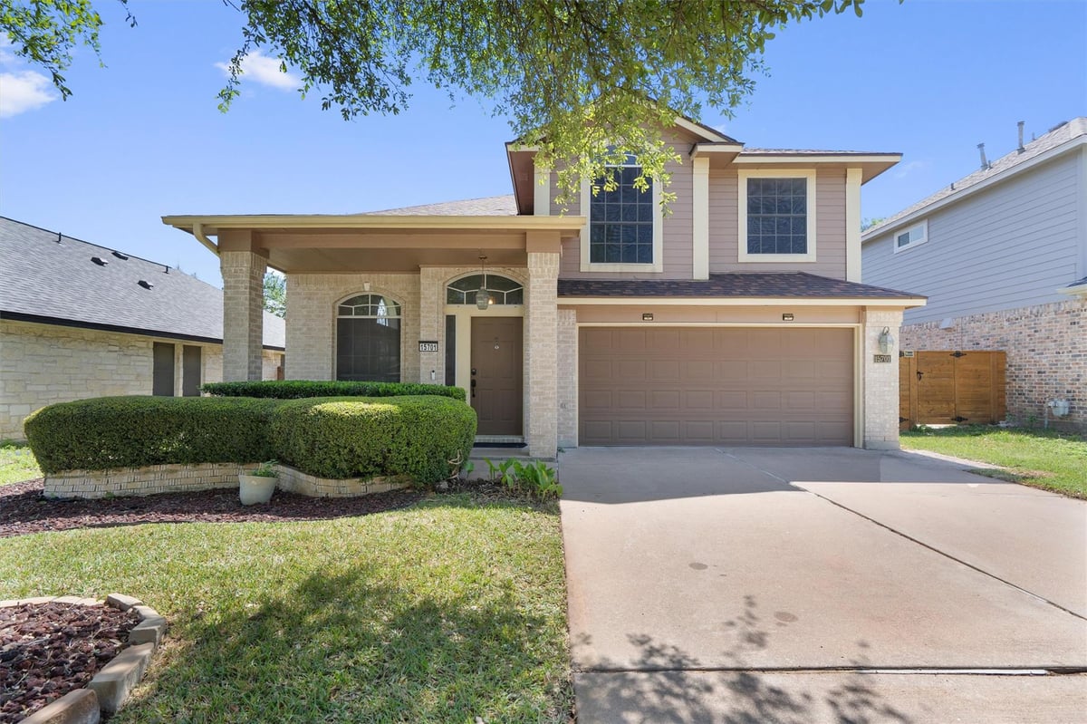 View 15701 Ecorio Dr in Willow Run Sec 07 15701 Ecorio Dr - front exterior - Luxury home in Willow Run Sec 07, Austin, TX