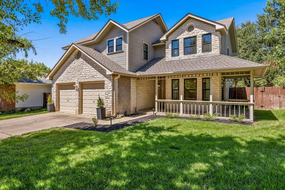 View 15708 Monona Cv in Woods Brushy Creek Sec 01 15708 Monona Cv - front exterior - Luxury home in Woods Brushy Creek Sec 01, Austin, TX