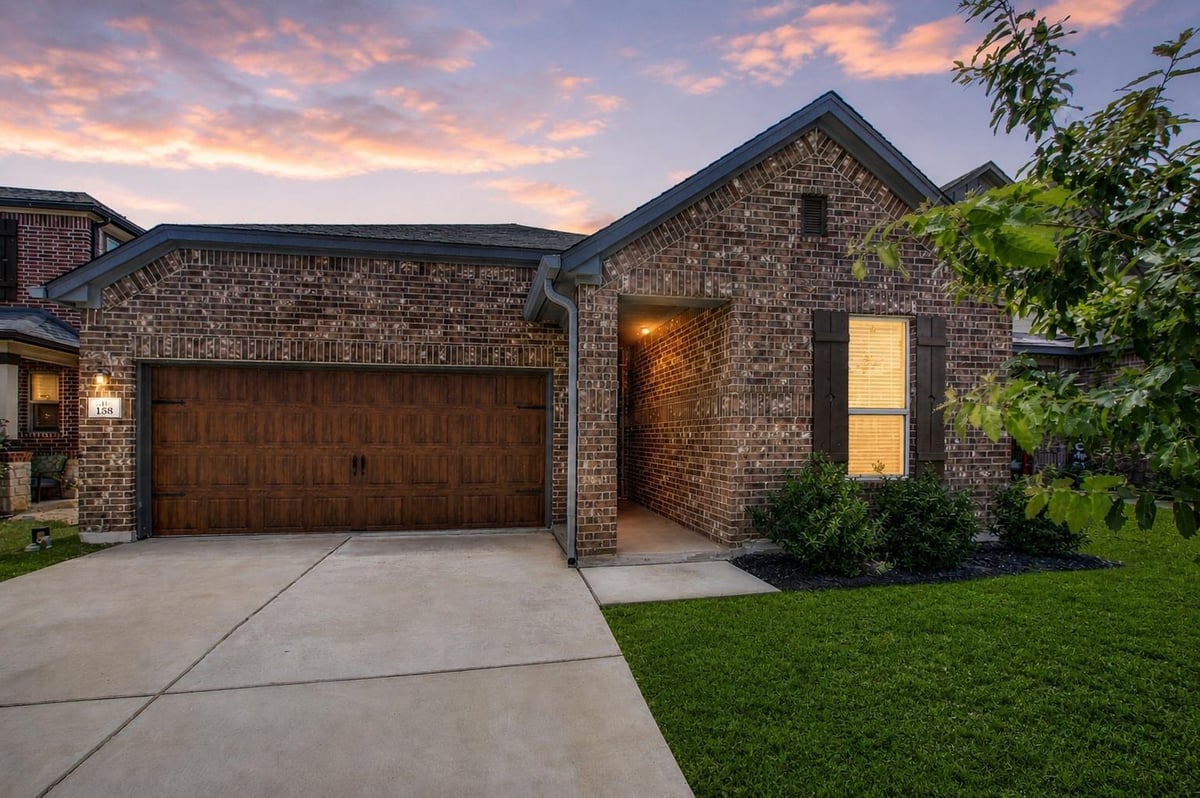 View 158 Wilhem Way in Grist Mill Highlands Sec 1 158 Wilhem Way - front exterior - Luxury home in Grist Mill Highlands Sec 1, Kyle, TX
