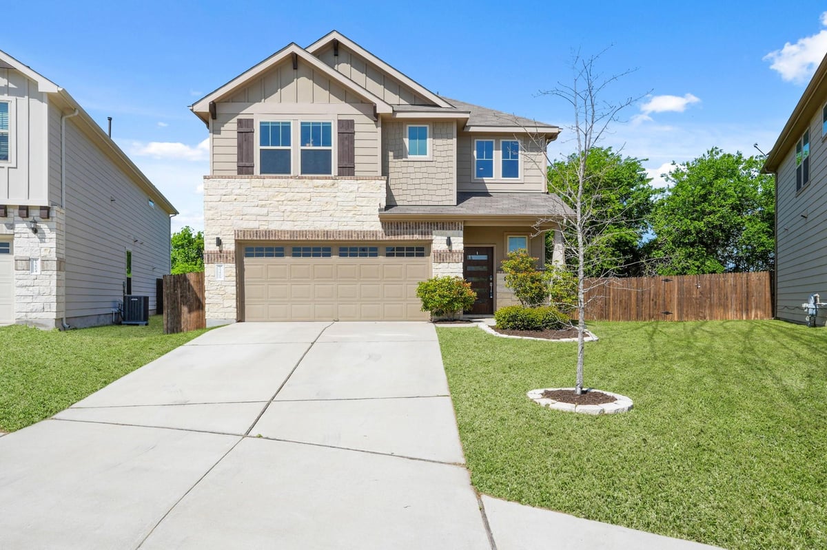 View 15806 Celosia St in Preston Village 15806 Celosia St - front exterior - Luxury home in Preston Village, Austin, TX