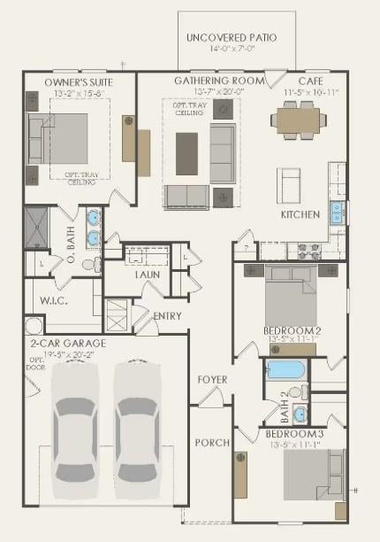 Living area at 1585 Sky Vista Dr - 3 bed 2 bath home