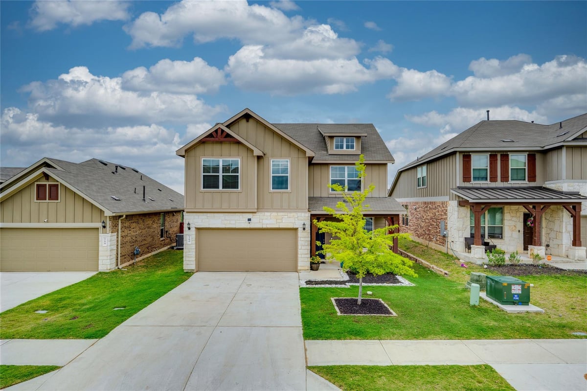 View 160 Sweetleaf Dr in Sunfield Ph Four Sec Two 160 Sweetleaf Dr - front exterior - Luxury home in Sunfield Ph Four Sec Two, Buda, TX