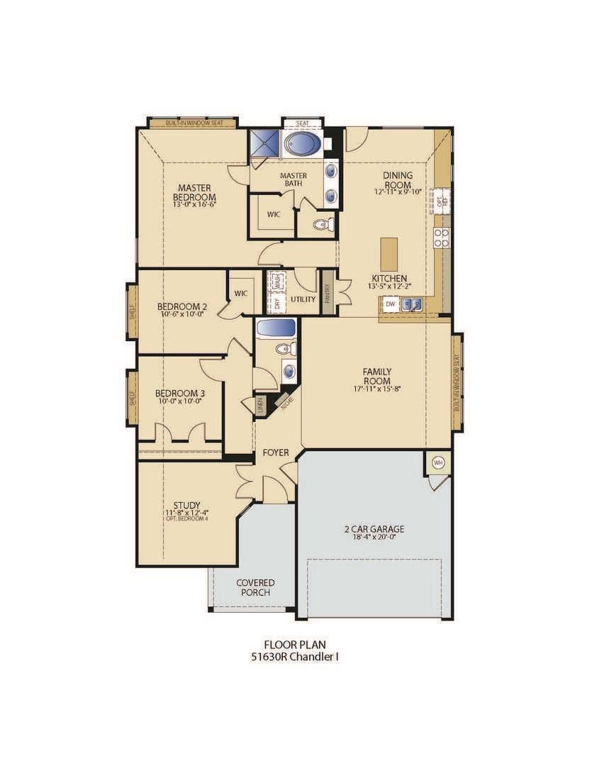 Primary bedroom at 160 Wagon Spoke Way - 3 bed 2 bath home