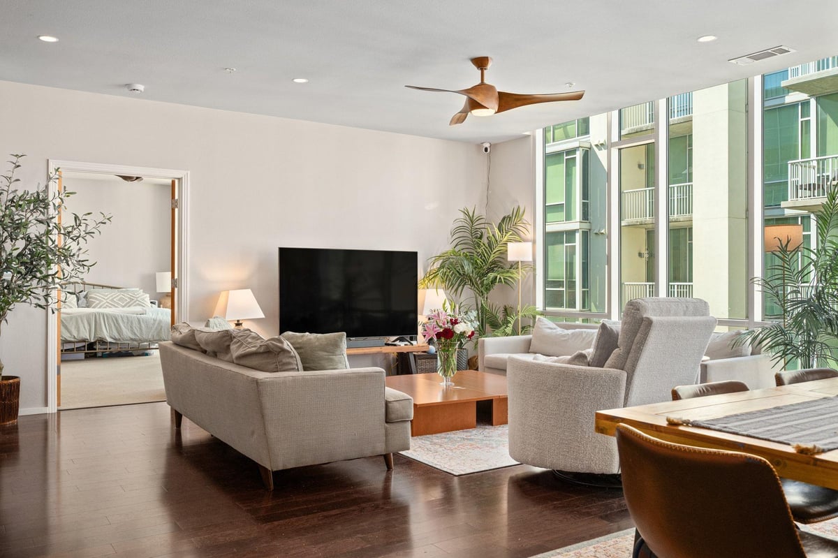 Living area at 1600 Barton Springs Rd Unit #4401 - 3 bed 2 bath home