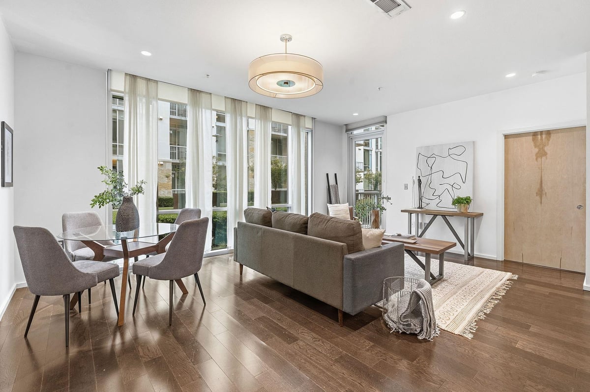 Primary bedroom at 1600 Barton Springs Rd Unit #5103 - 2 bed 2 bath home