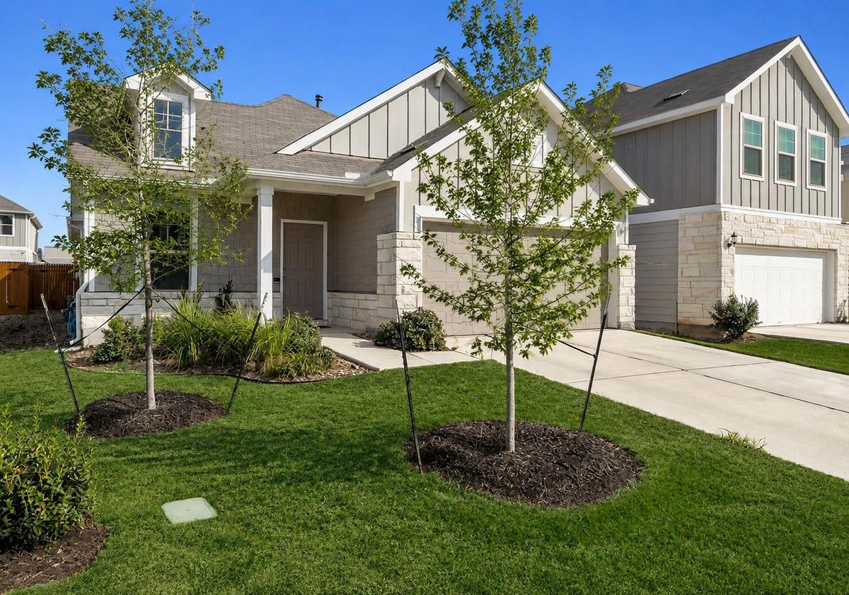 View 1600 Hope Ranch RD in Reserve at North Fork 1600 Hope Ranch RD - front exterior - Luxury home in Reserve at North Fork, Leander, TX