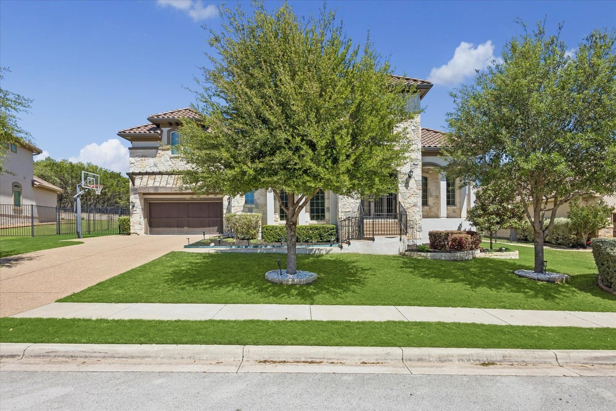 1600 Morning Moon Cir - front exterior - Luxury home in McCormick Ranch On Lake Austin, Austin, TX