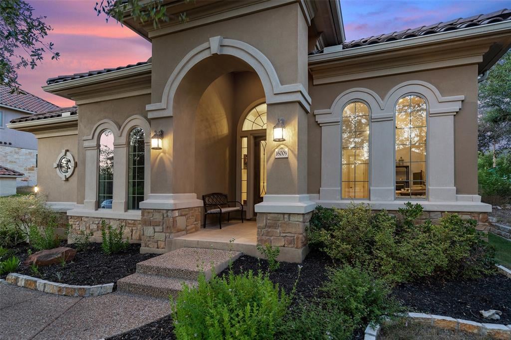 View 16009 Spillman Ranch LOOP in Spillman Ranch Ph 02 Sec 01 16009 Spillman Ranch LOOP - front exterior - Luxury home in Spillman Ranch Ph 02 Sec 01, Austin, TX