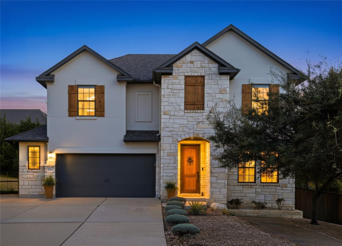 View 16025 Cinca Terra DR in Bella Colinas 16025 Cinca Terra DR - front exterior - Luxury home in Bella Colinas, Austin, TX